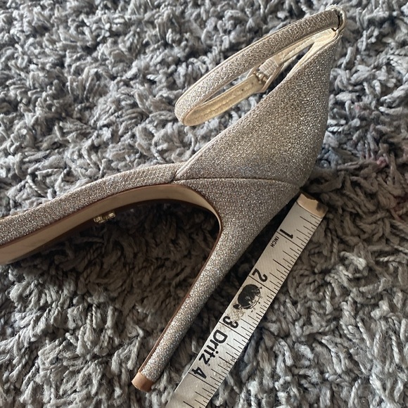 Sam Edelman ARIELLA Textured Metallic Silver Ankle Strap Heels Women’s Size 7 - Picture 10 of 10